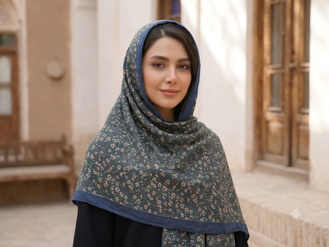 روسری حریر خنک تابستانی کد ۱۰۰۹