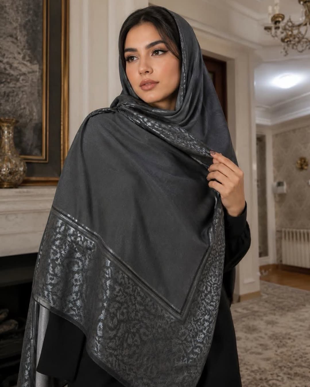 روسری رنگی  فلوش درجه یک قواره ۱۴۰