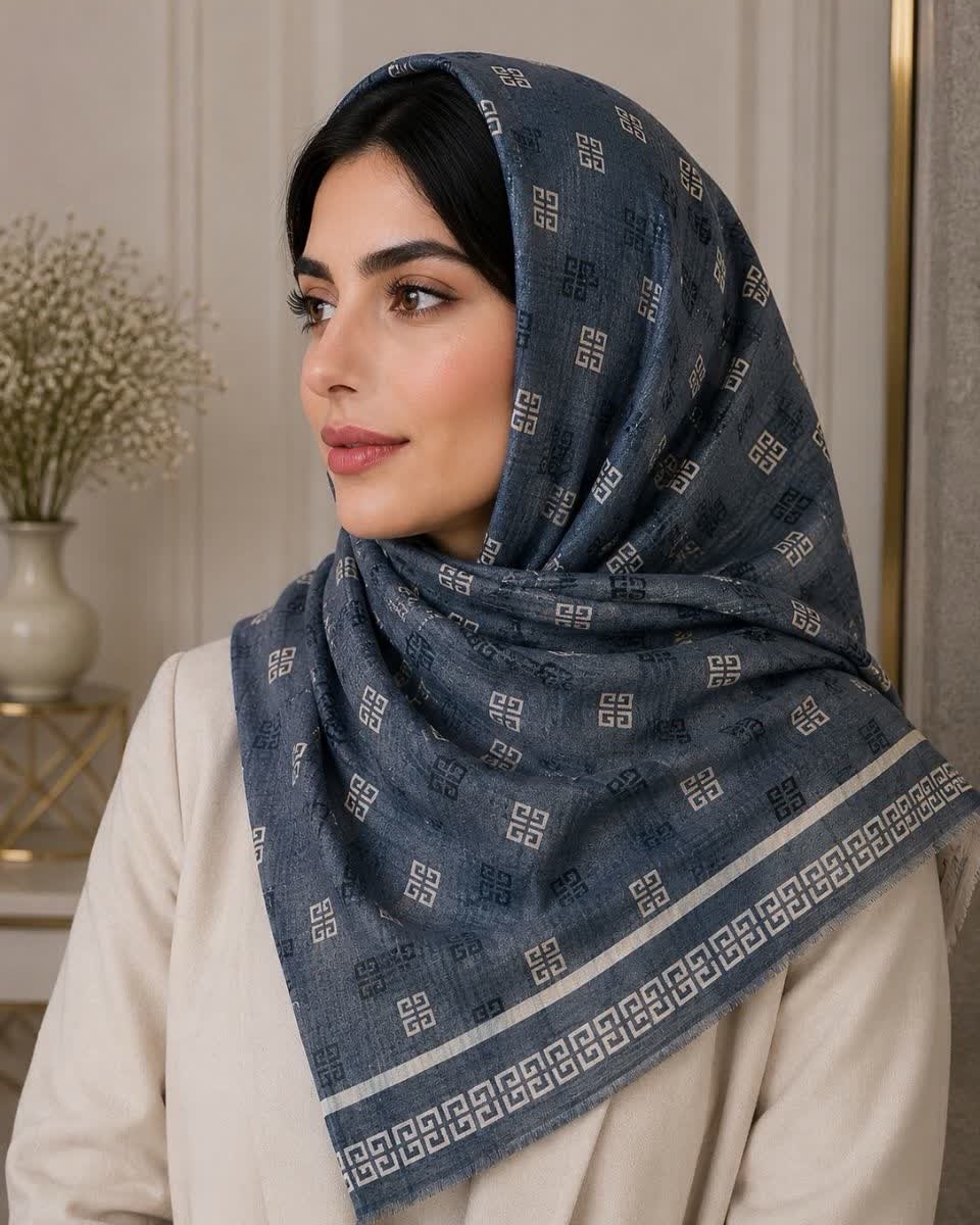 روسری نخی رنگی قواره ۱۲۰